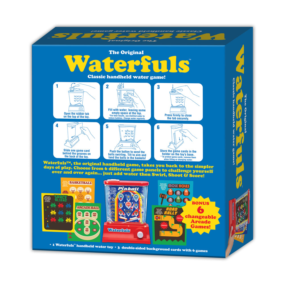 Waterfuls Classic Handheld Water Game with 6 Themed Backgrounds - Image 2