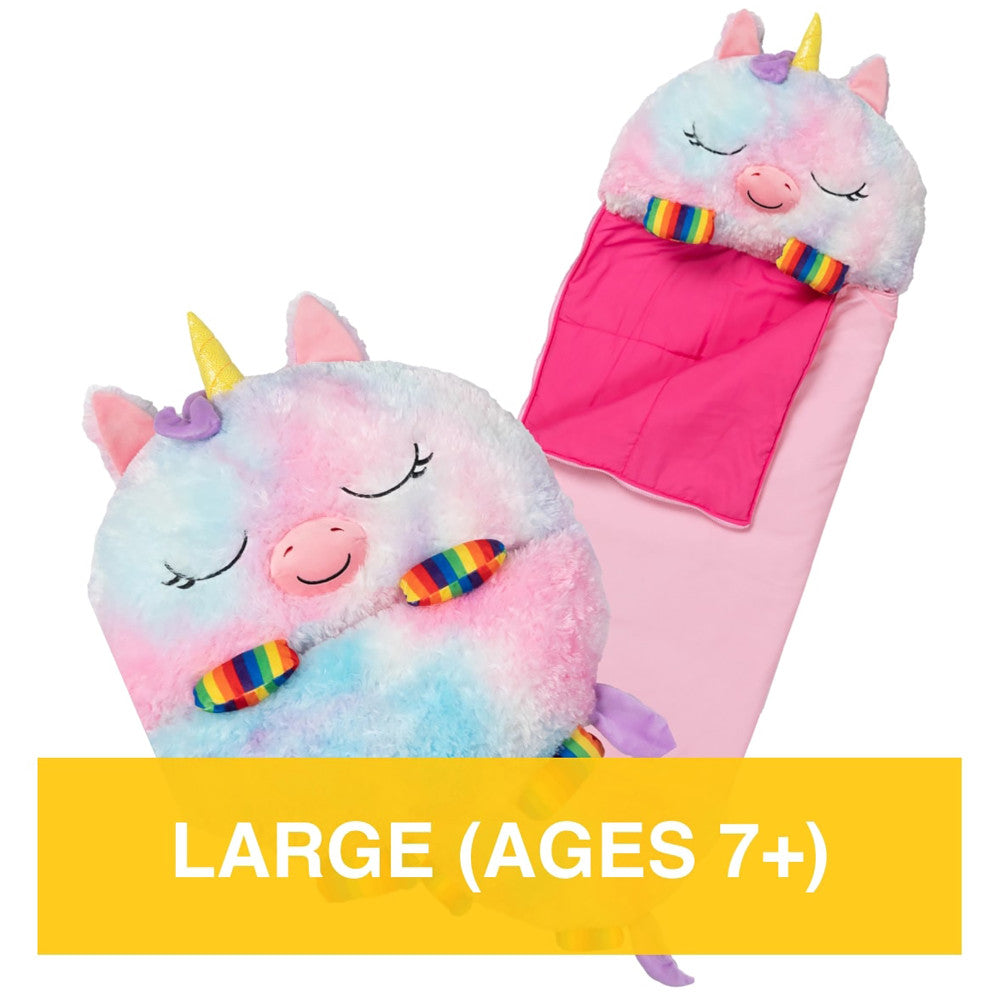 Happy Nappers Large 66 inch Rainbow Unicorn Sleepy Sack & Pillow for Kids 7+ - Image 3