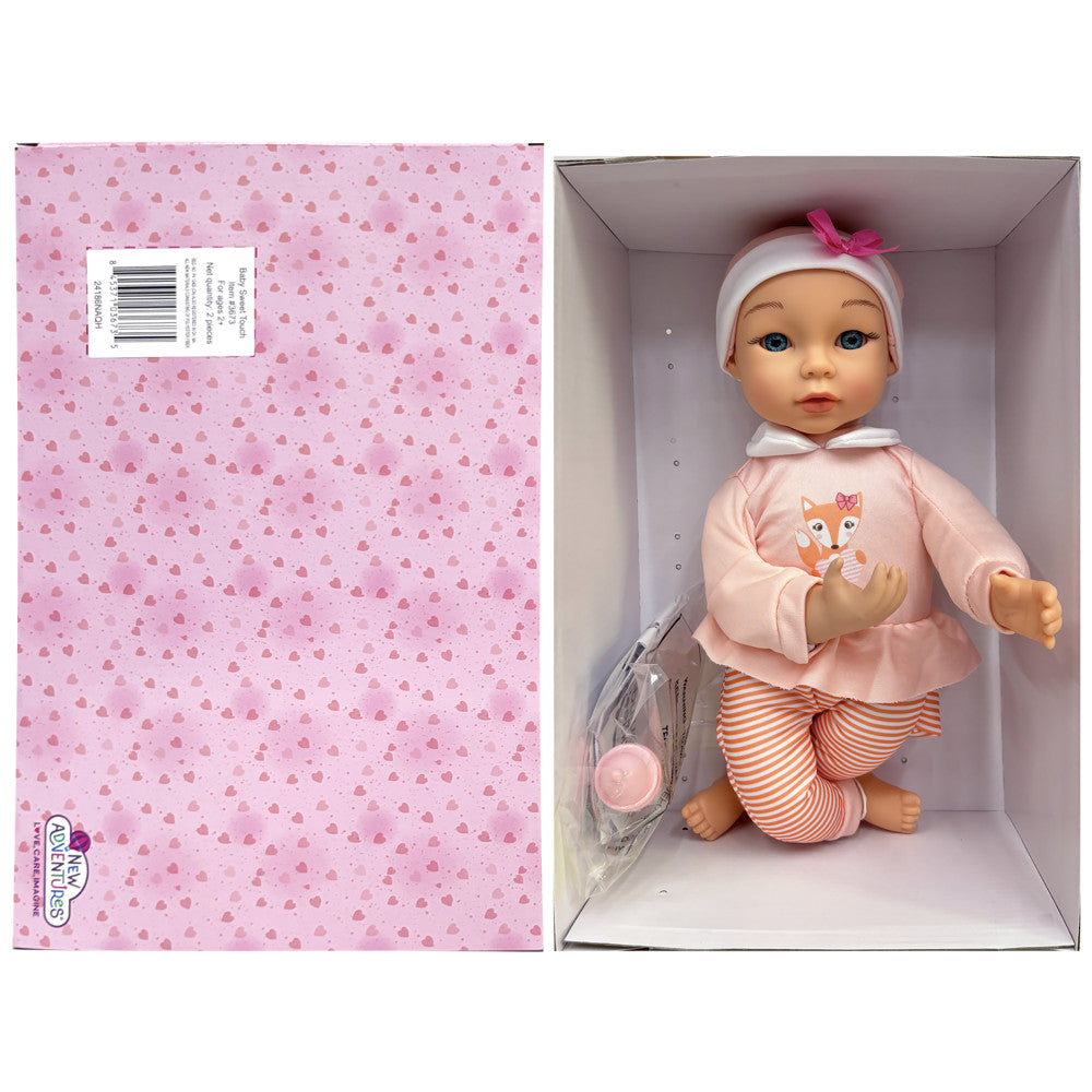 Little Darlings 14 Inch - Sweet Touch Baby Doll with Fox-Pink-White Outfit - Image 5