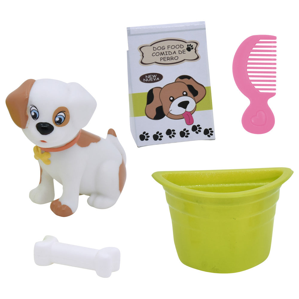 Lil Tots 14" Unicorn-Themed Talking Pet Grooming Playset with Doll - Pink/Grey/Green - Image 2