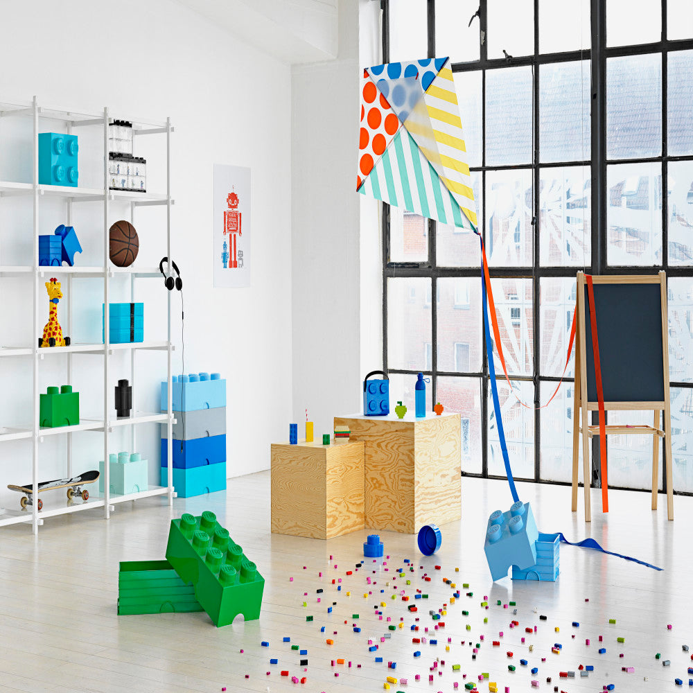 LEGO Storage Brick 8 - Bright Blue Stackable Organizer - Image 3