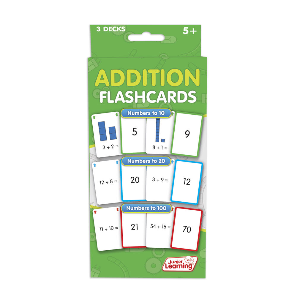 Junior Learning Addition Flashcards Set - Educational Math Game for Ages 5-6 - Image 2