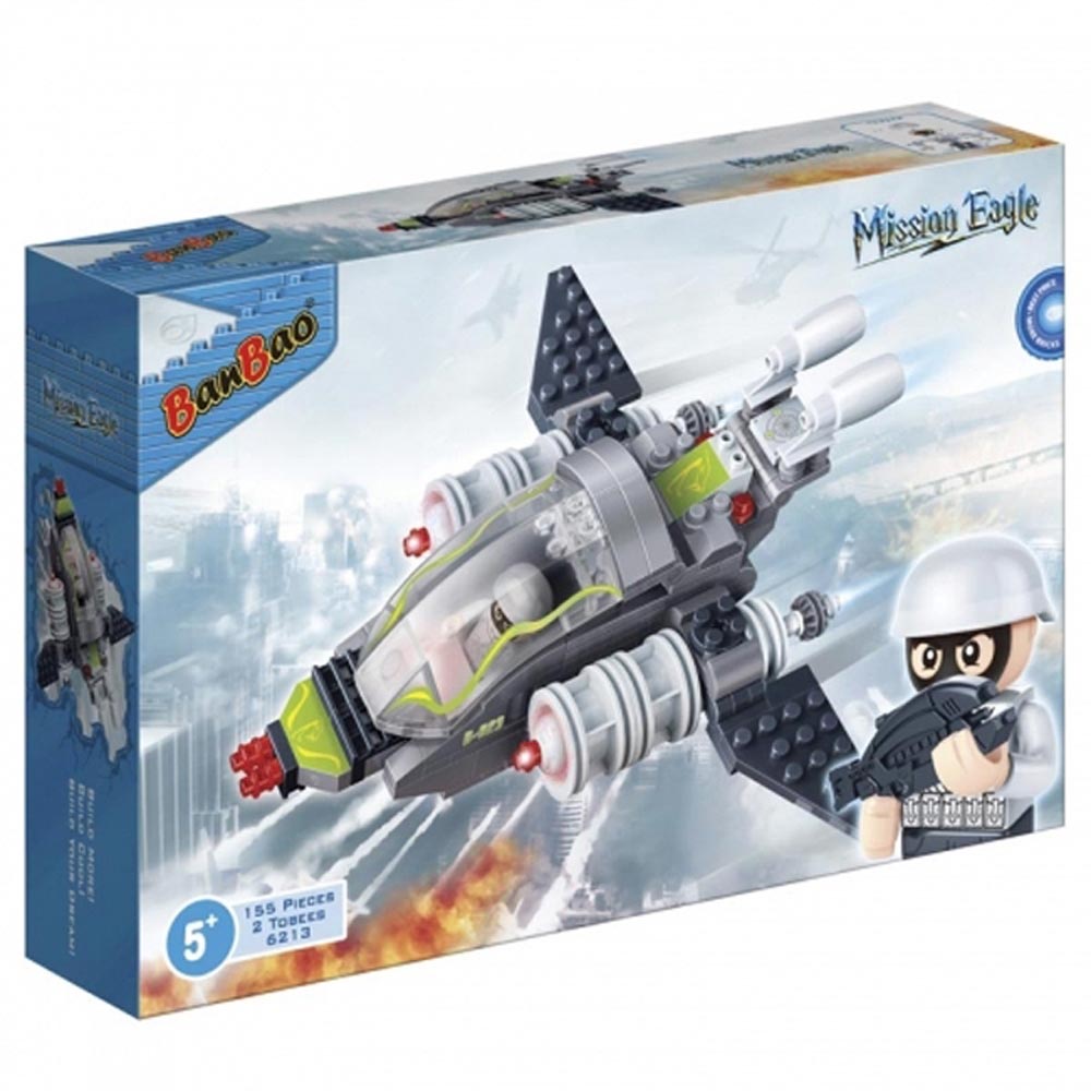 BanBao Mission Eagle Combat Fighter Building Set - 155 Pieces