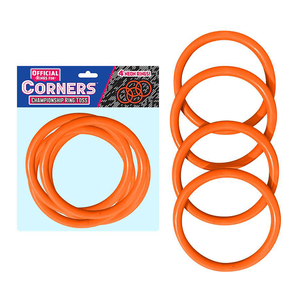 Corners Championship Ring Toss: 4pc Orange Ring Set - Indoor/Outdoor Fun - Image 2