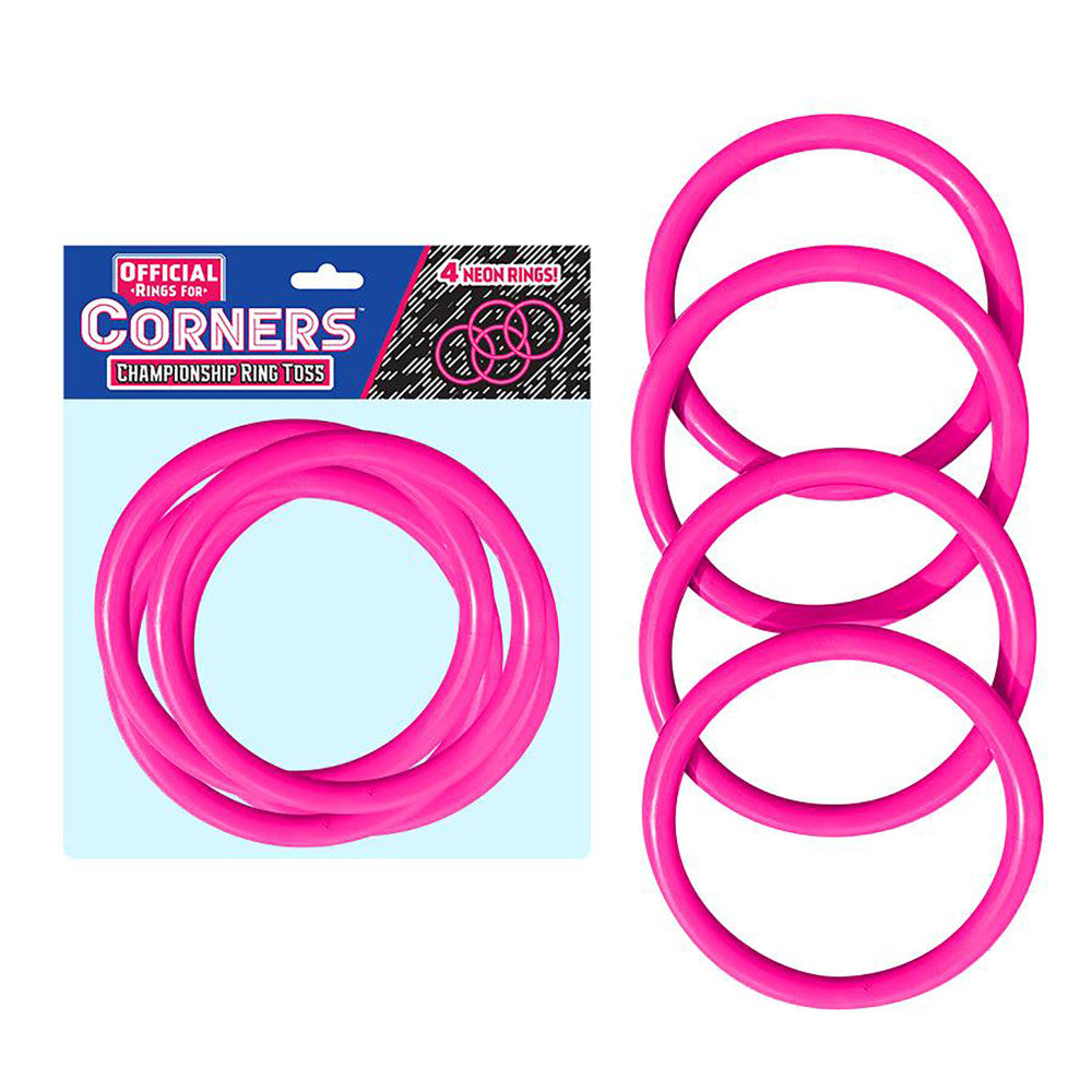 Corners Championship Magenta Pink Ring Toss Set - 4pc Official Ring Set - Image 2