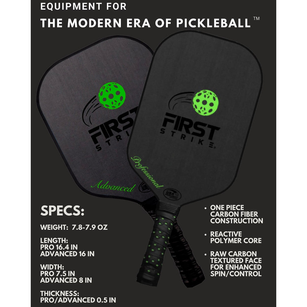 First Strike Pickleball Professional Elongated Paddle, 16.4 x 7.5", Polymer Core - Image 4