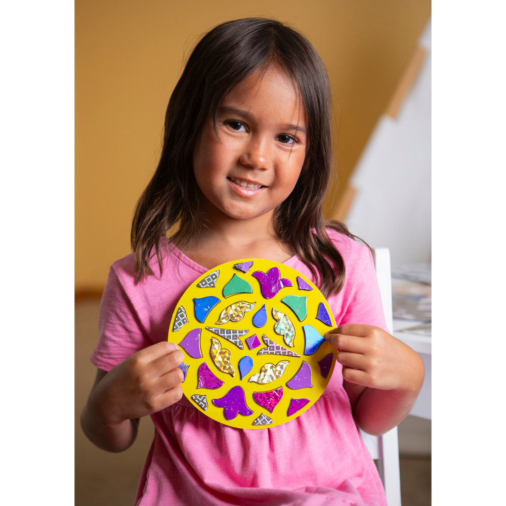 Kulture Khazana Rangoli Mandala Foil Craft Kit - DIY Shiny Designs, Ages 4+ - Image 5