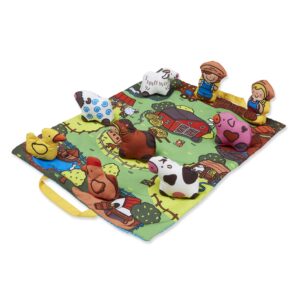 Melissa & Doug Take-Along Farm Play Mat ???? Interactive Toddler Activity Set