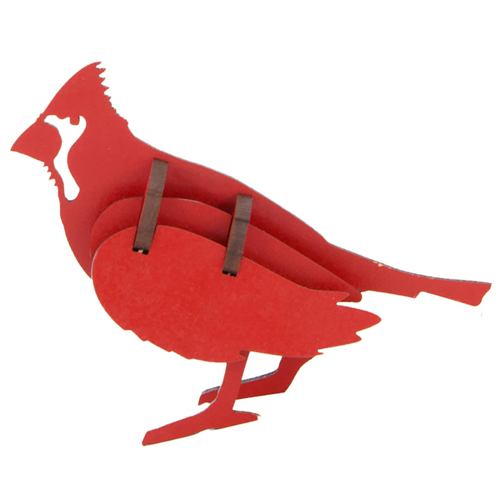 Little & Wood: Vibrant Cardinal 3D Wooden Puzzle Kit - Image 4