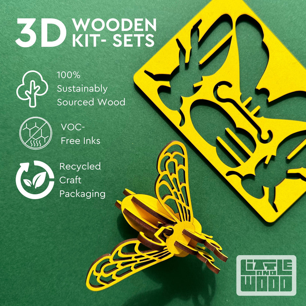 Little & Wood: Golden Gate Bridge 3D Wooden Puzzle Kit - Medium Orange - Image 6