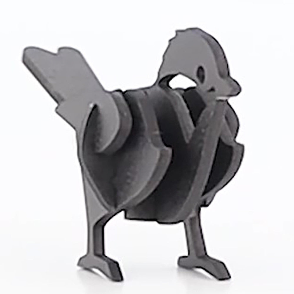 Little & Wood Chickadee 3D Wooden Puzzle Kit - Small Black Model - Image 3