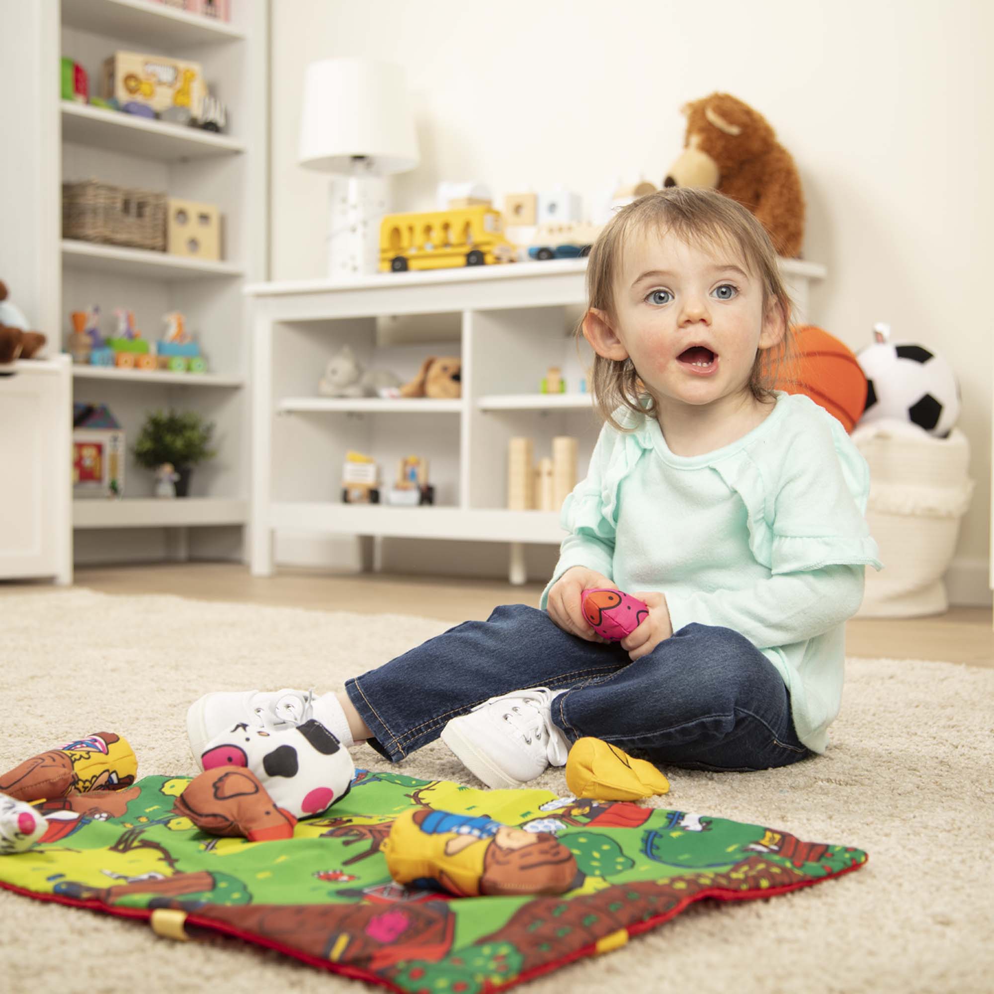 Melissa & Doug Take-Along Farm Play Mat ???? Interactive Toddler Activity Set - Image 5