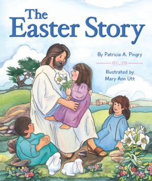Easter Story 7-Piece Handpainted Nesting Egg Set with Hardcover Book