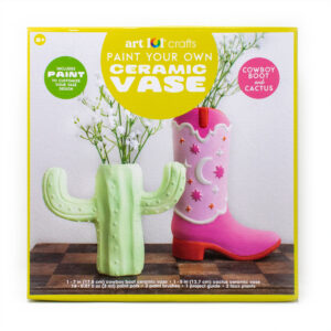 Art 101 Western Flair Ceramic Vase Painting Kit - Cowboy & Cactus Designs
