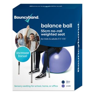 Bouncyband? Balance Ball, 55cm, Purple - Focus & Fitness Enhancer