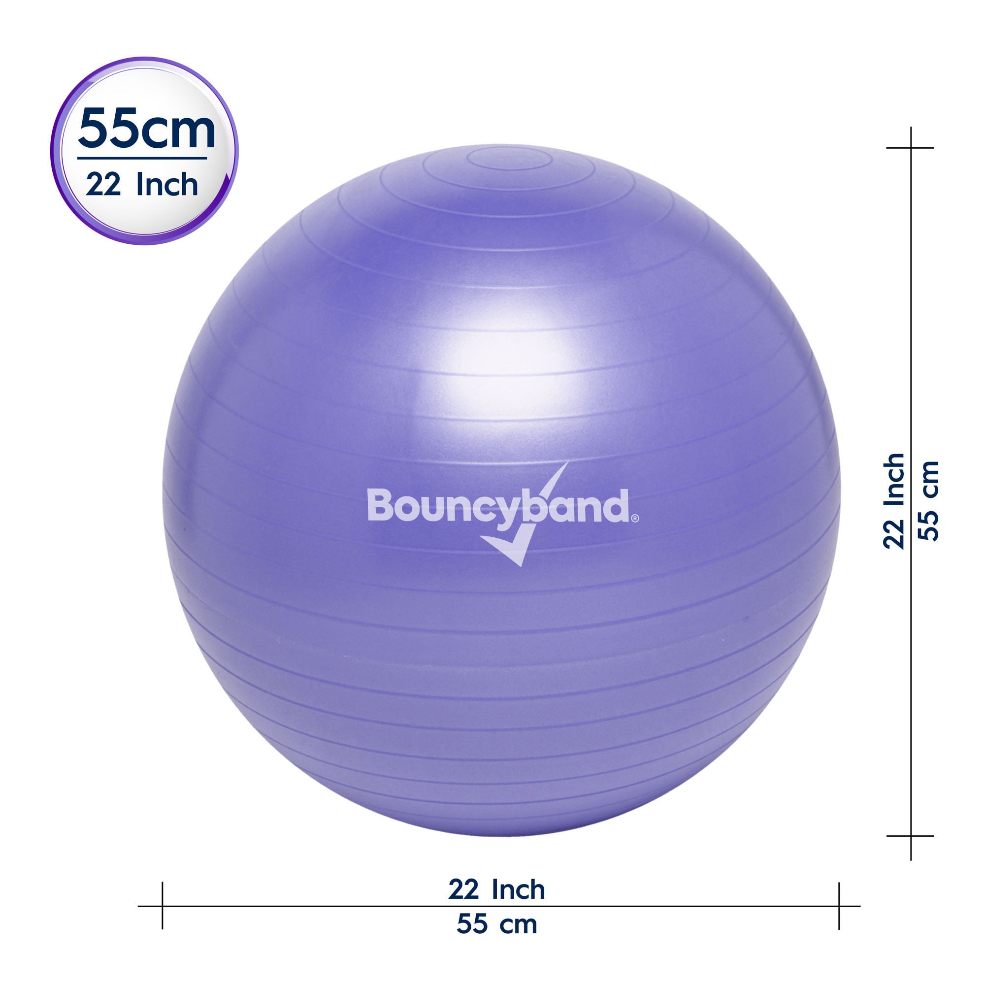 Bouncyband? Balance Ball, 55cm, Purple - Focus & Fitness Enhancer - Image 4