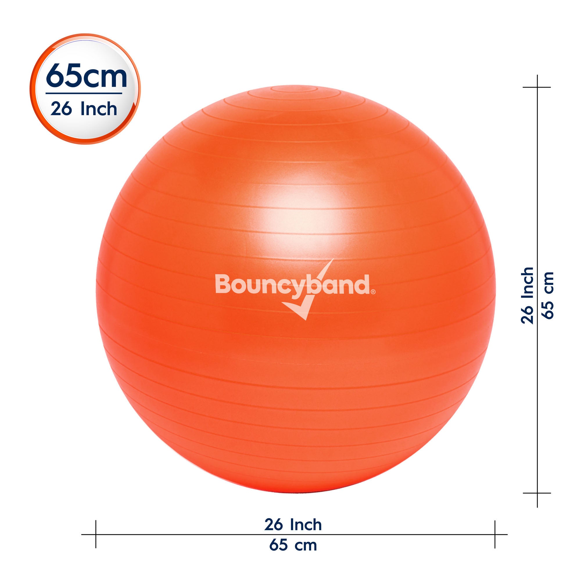 Bouncyband Balance Ball Chair, 65cm - Energizing Orange - Image 5