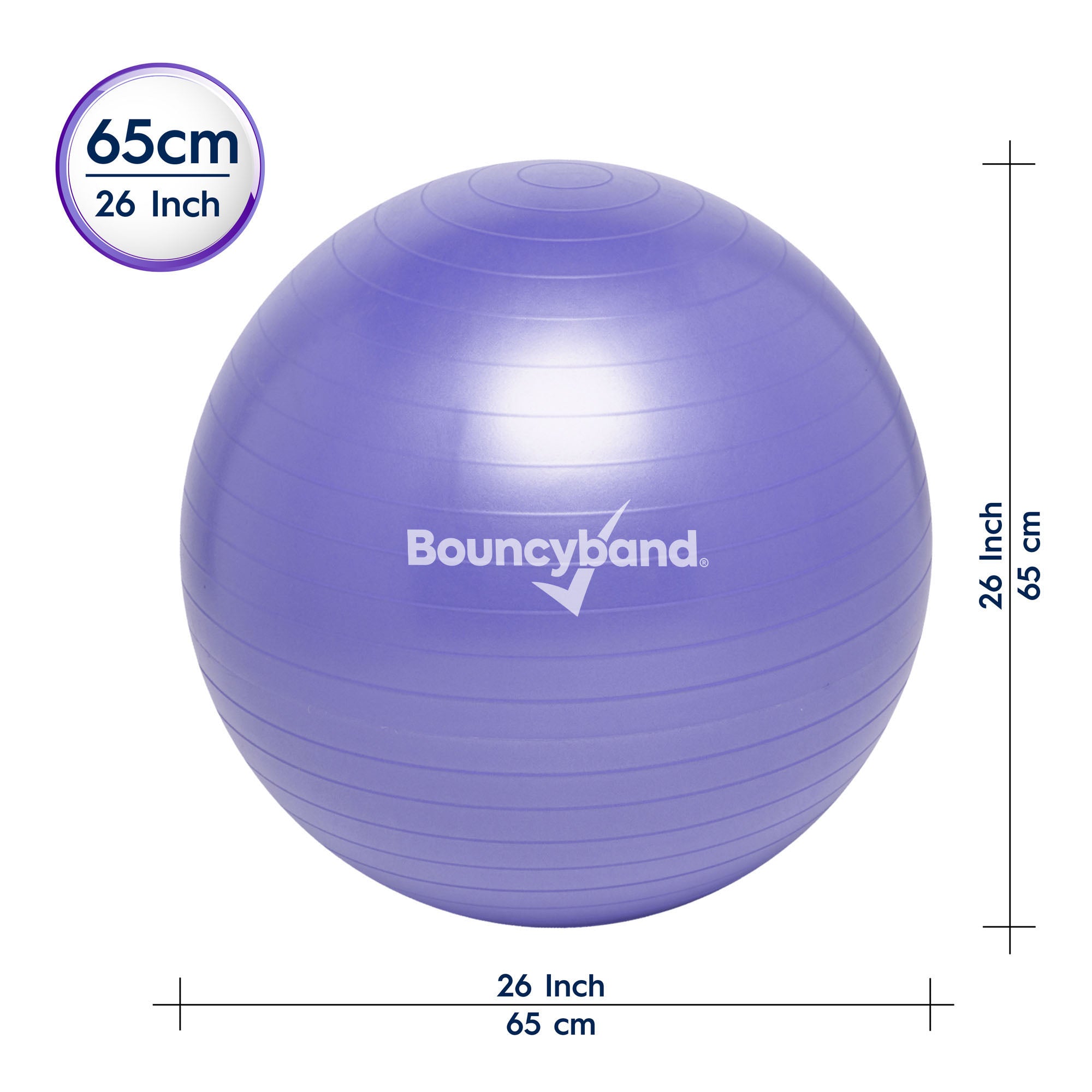 Bouncyband? Balance Ball, 65cm, Vibrant Purple - Stay Active & Focused - Image 4