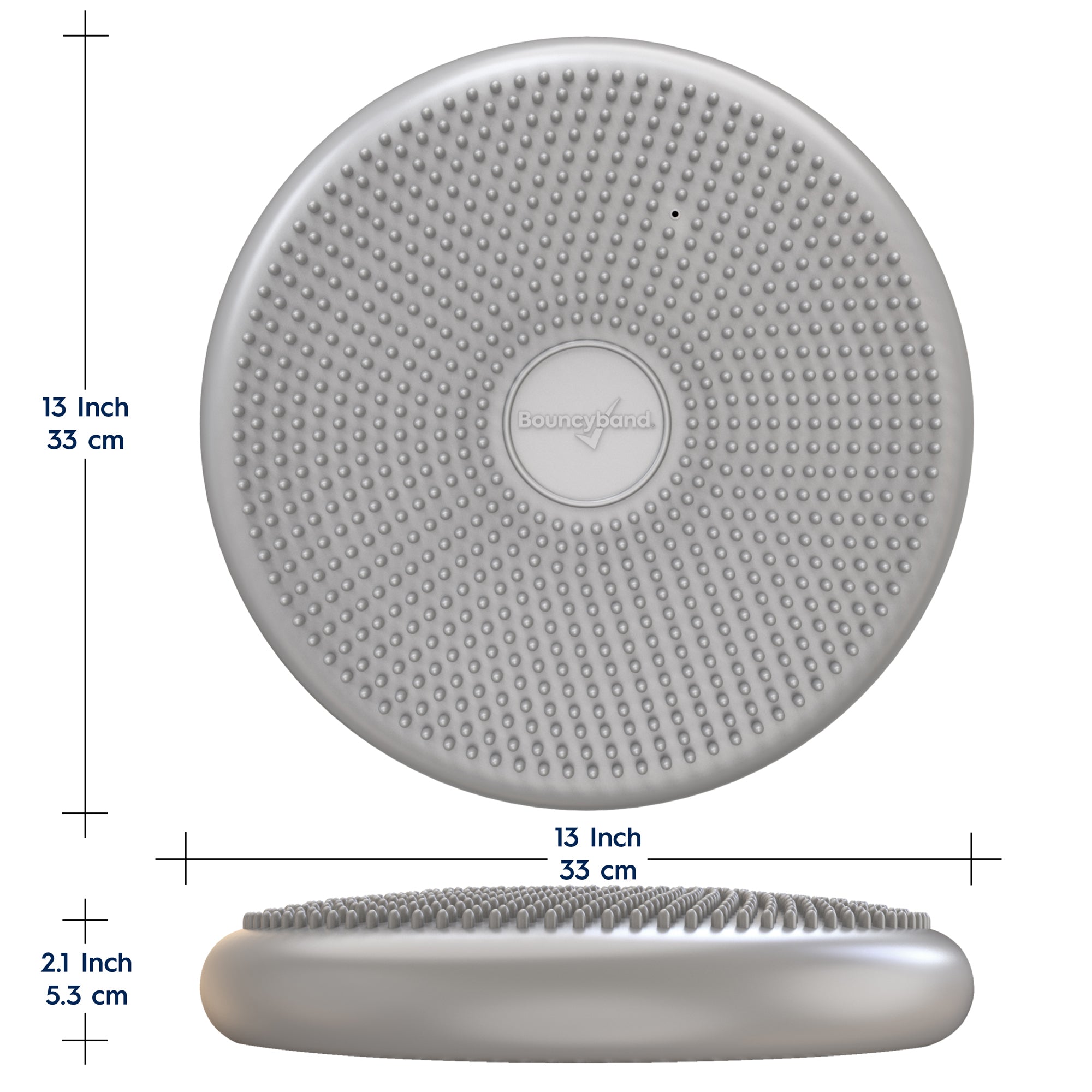 Bouncyband Big Wiggle Seat Sensory Cushion, Silver - Active Sitting for Kids - Image 5