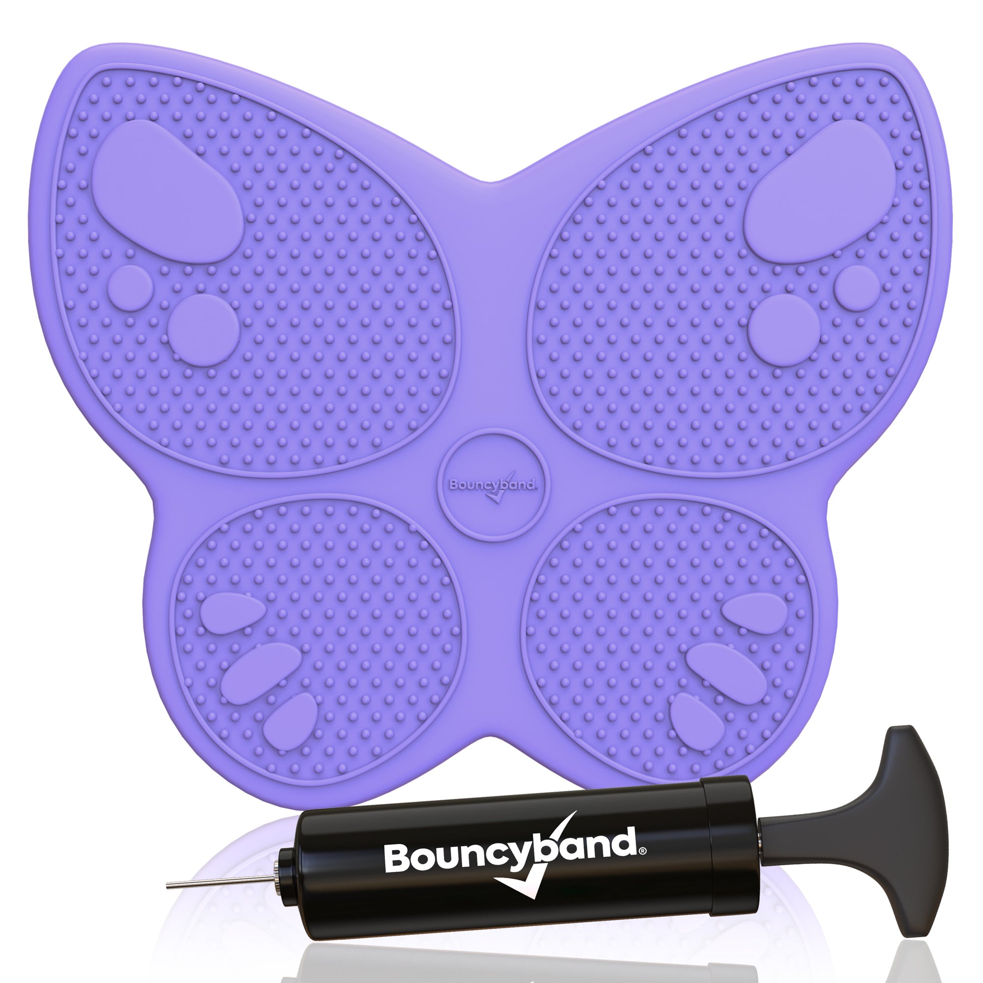 Bouncyband Wiggle Seat Purple Butterfly Sensory Cushion - Image 3