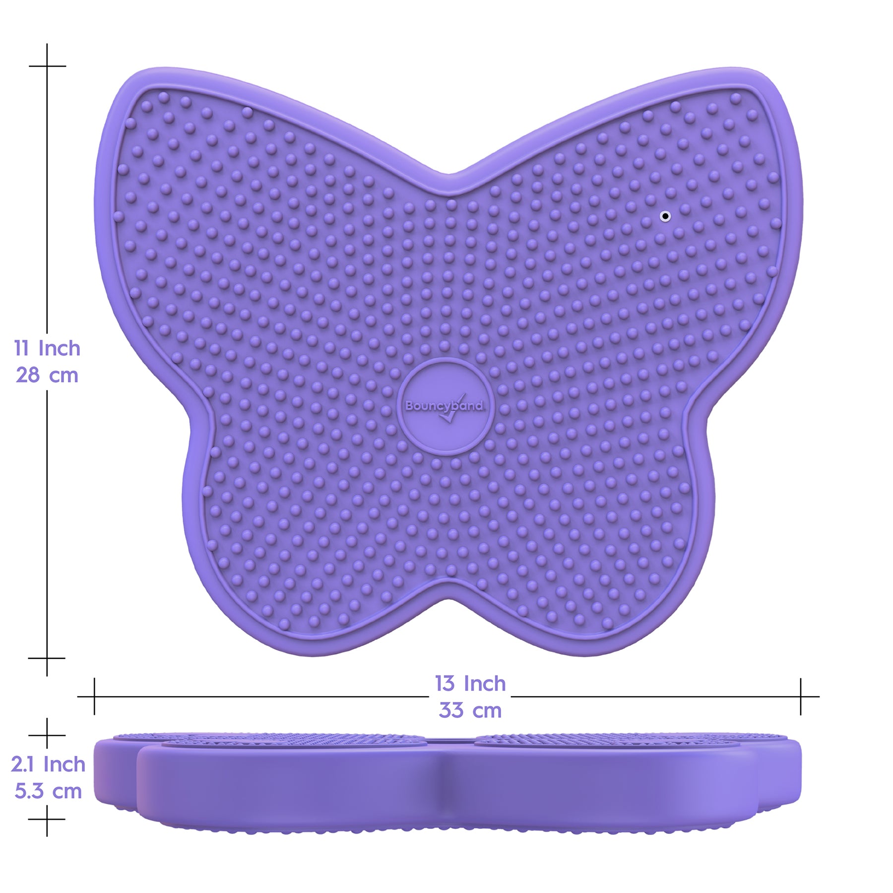 Bouncyband Wiggle Seat Purple Butterfly Sensory Cushion - Image 4