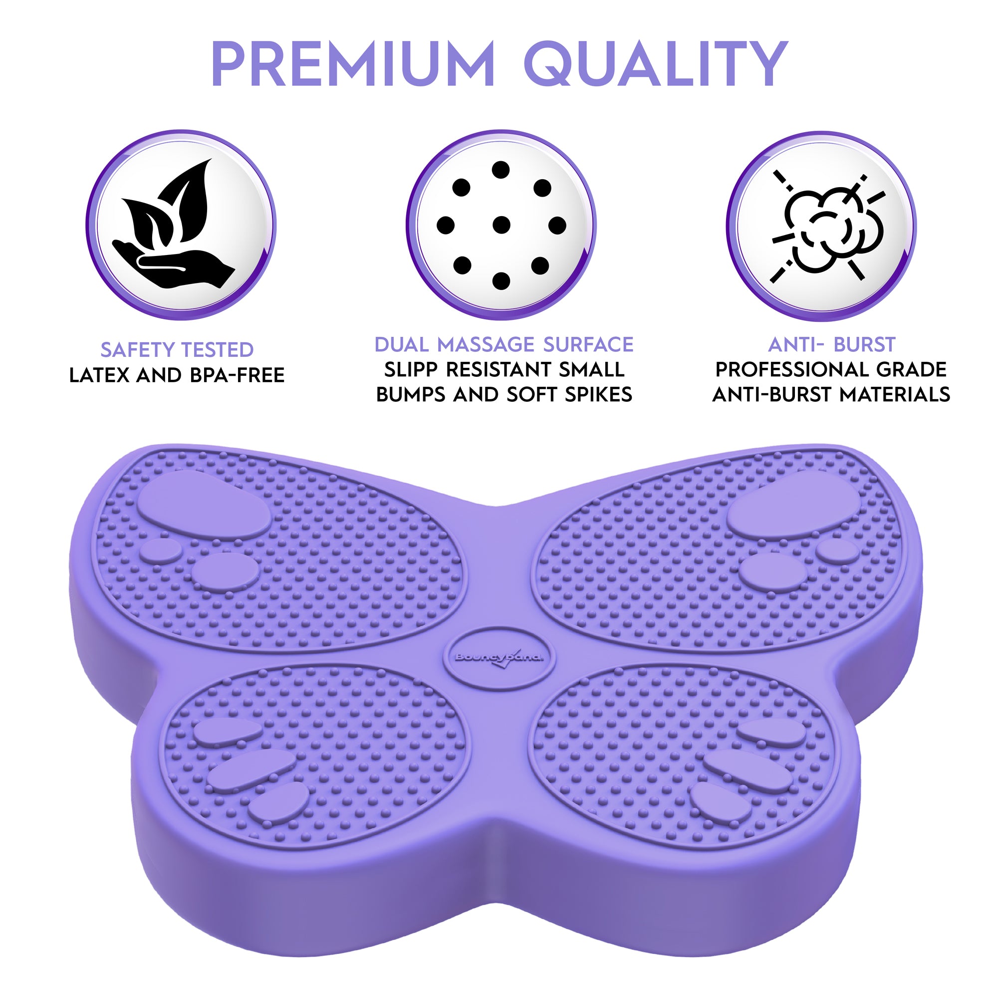 Bouncyband Wiggle Seat Purple Butterfly Sensory Cushion - Image 5