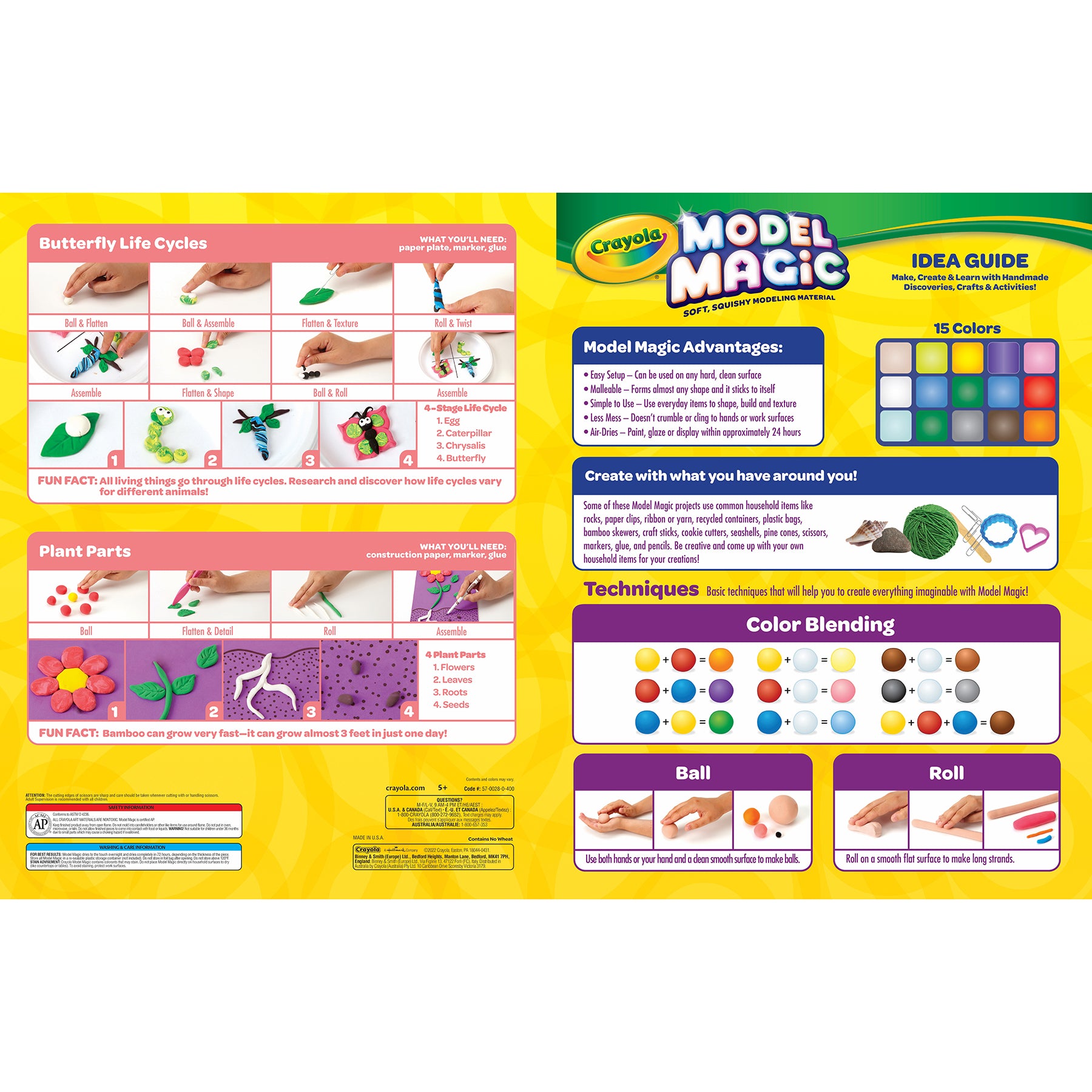 Crayola Model Magic Clay Alternative - 15 Vibrant Colors, 30 Pack - Image 2