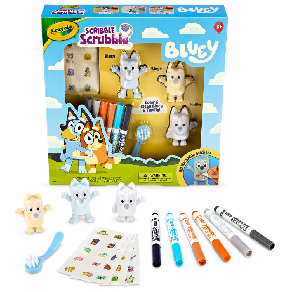Crayola Scribble Scrubbie Bluey Deluxe - 3 Character Craft Set - Image 2