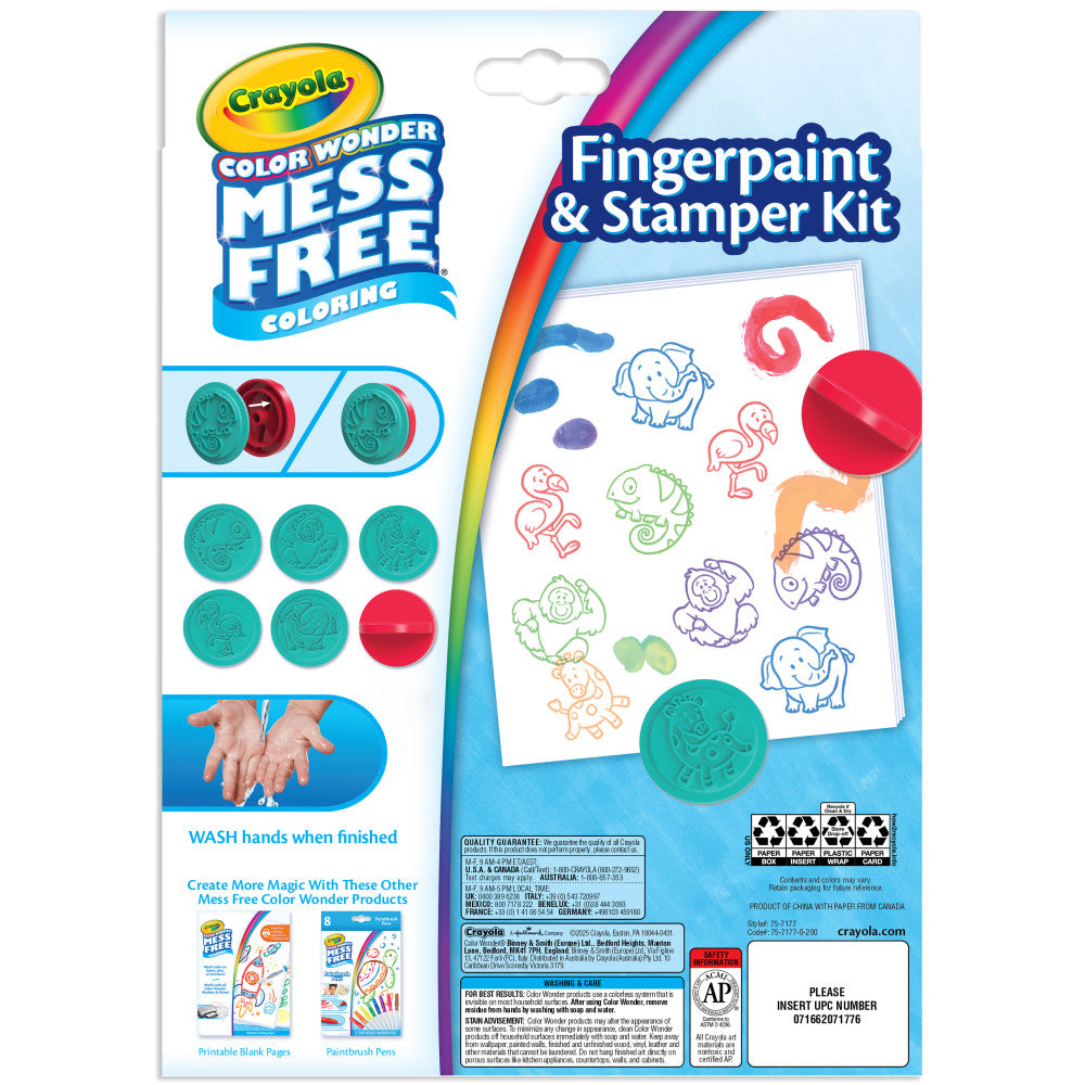 Crayola Color Wonder Safari Fingerpaint & Stamper Kit - Image 3