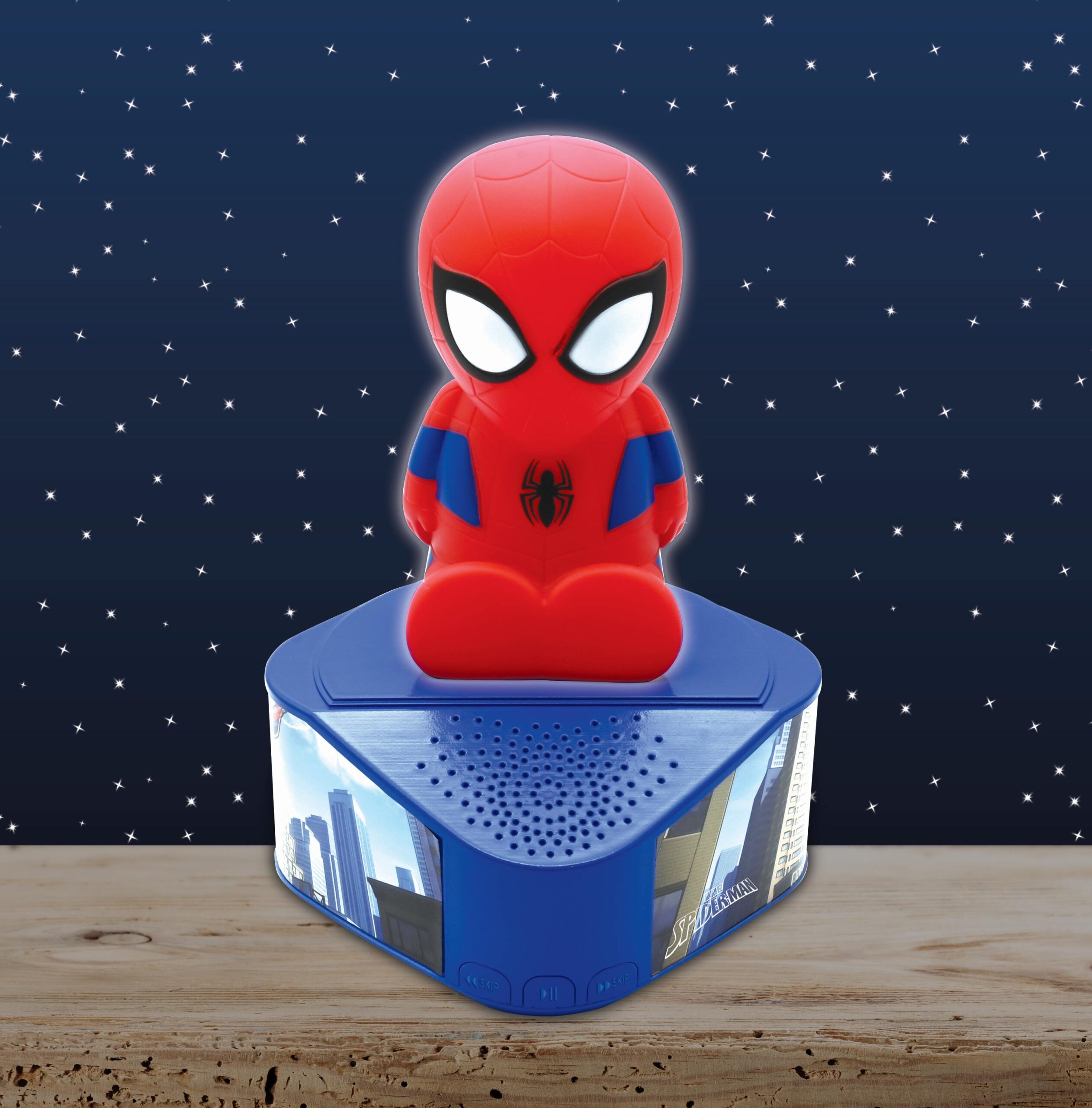 Marvel Spider-Man Illuminating Bluetooth Speaker - Light-Up Eyes - Red - Image 5