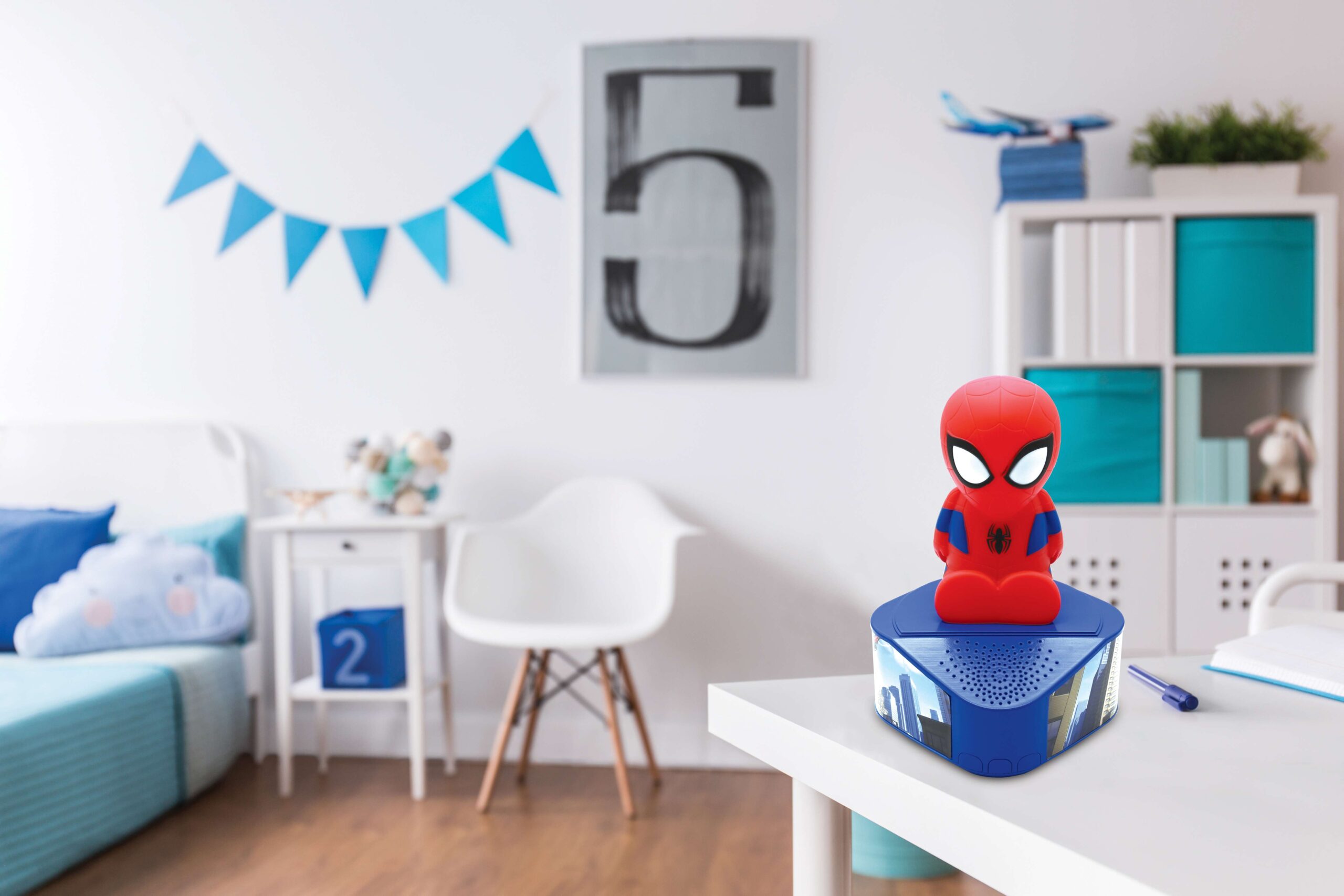 Marvel Spider-Man Illuminating Bluetooth Speaker - Light-Up Eyes - Red - Image 9
