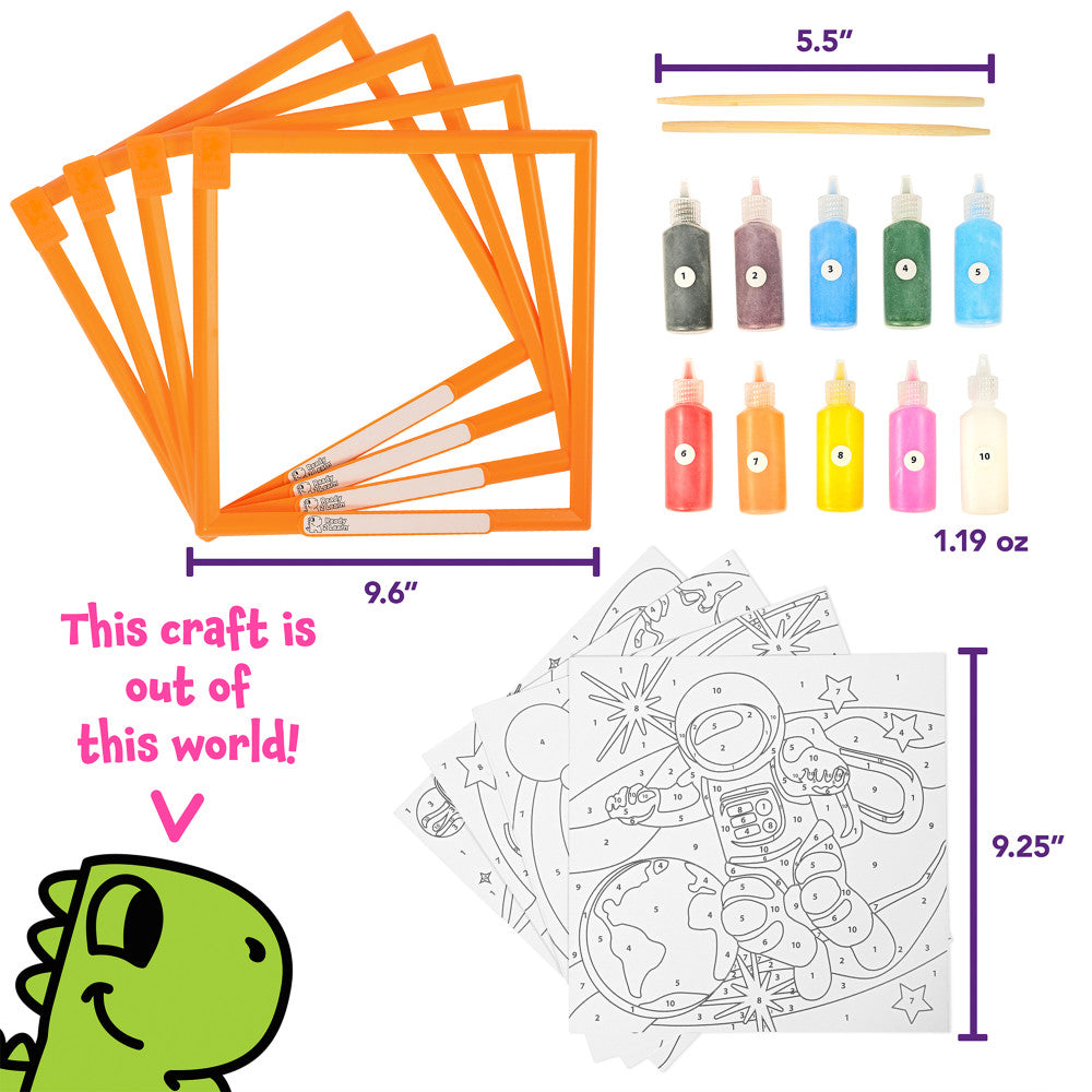 READY 2 LEARN Cosmic Sand Art Kit - Space Scenes Creation Set - Image 2