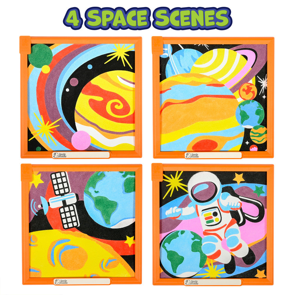 READY 2 LEARN Cosmic Sand Art Kit - Space Scenes Creation Set - Image 3