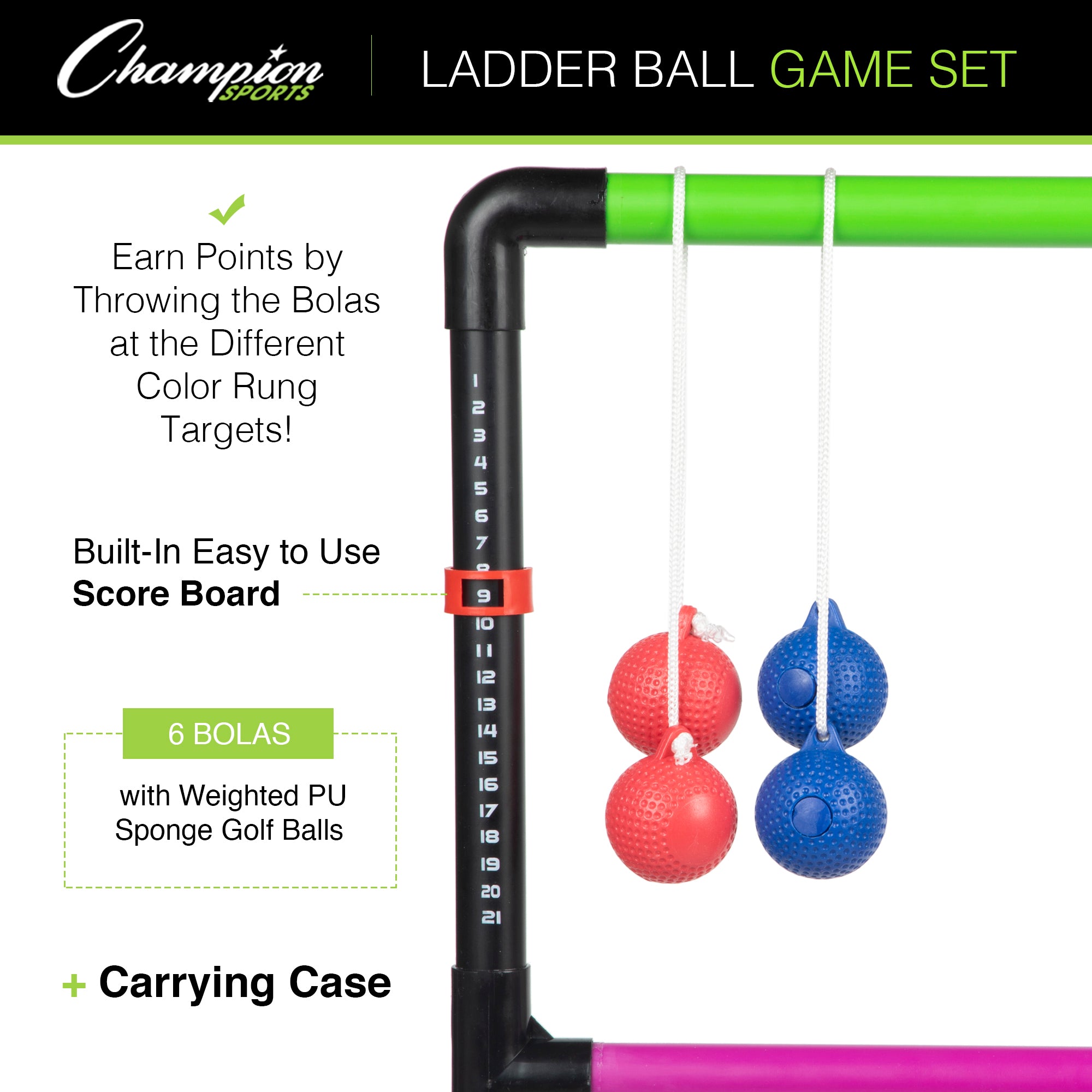 Champion Sports Ladder Ball Game Set - Outdoor Fun for All Ages - Image 4