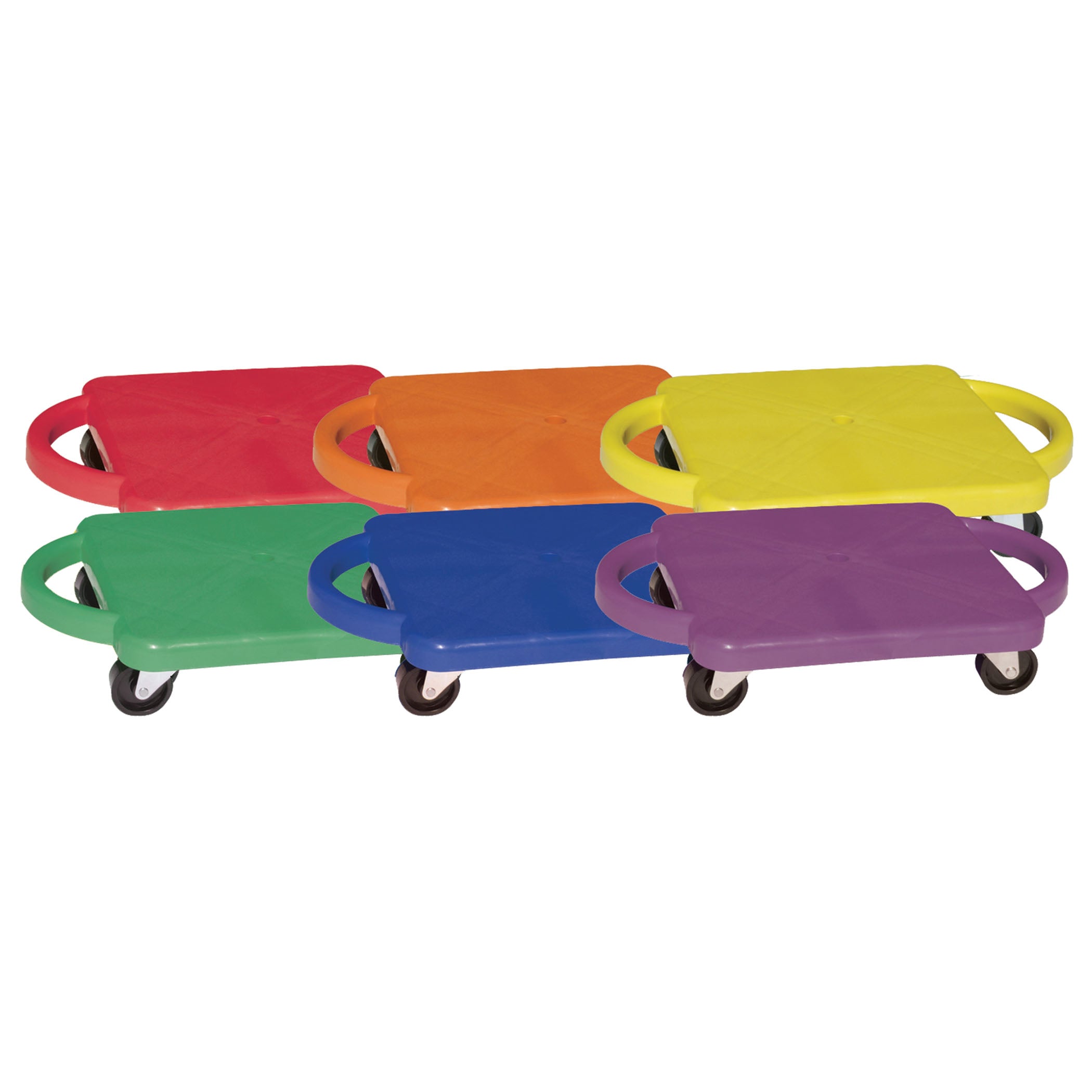 Champion Sports Colorful Scooter Board Set with Handles - 6-Pack - Image 2