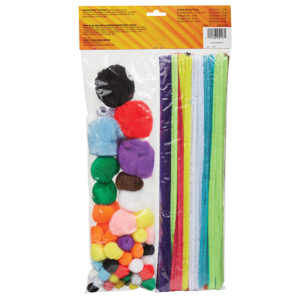 Creativity Street Deluxe Craft Pack - Stems, Poms, Wiggle Eyes, 131 Pieces - Image 2
