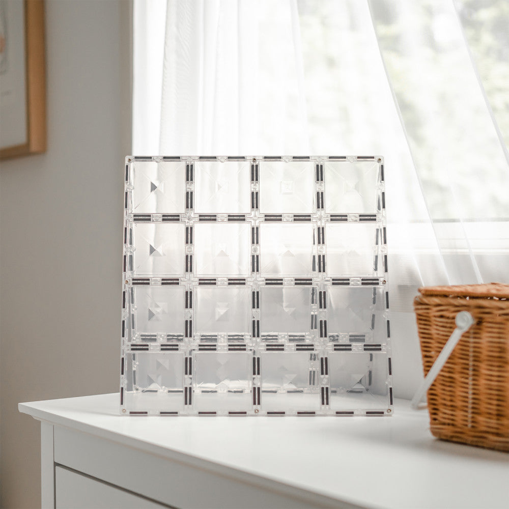 Connetix Magnetic Tiles 2-Piece Clear Base Plate Pack for Creative Building - Image 3