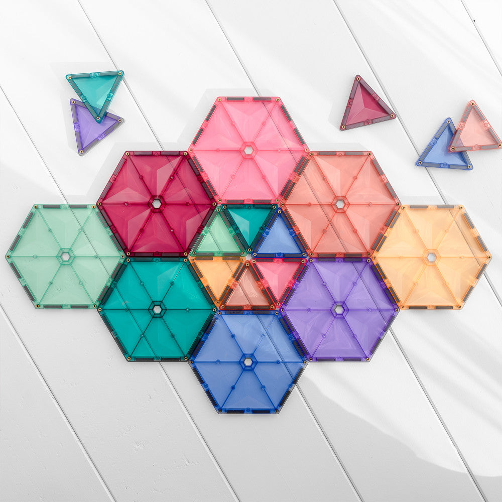 Connetix Pastel Geometry Magnetic Tiles Set - 40 Pieces - Image 4