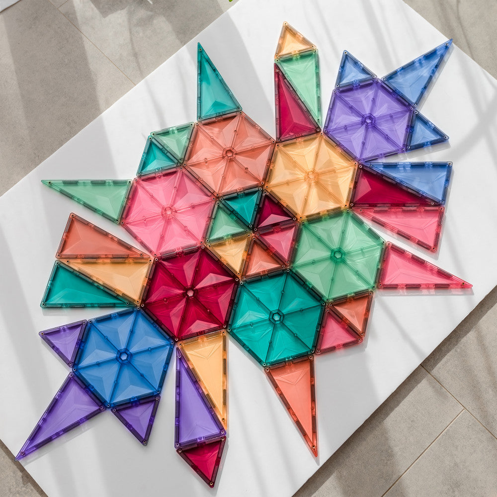 Connetix Pastel Geometry Magnetic Tiles Set - 40 Pieces - Image 5