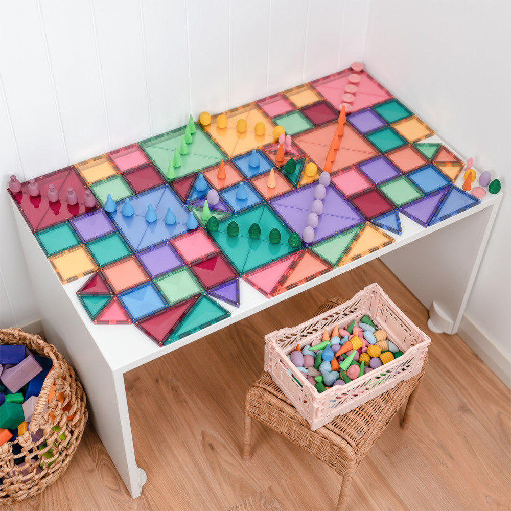 Connetix Magnetic Tiles Pastel Starter Pack - 64 Pieces - Image 3