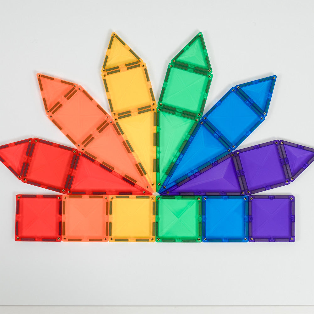 Connetix Magnetic Tiles Rainbow Mini Pack - 24 Pieces - Image 4