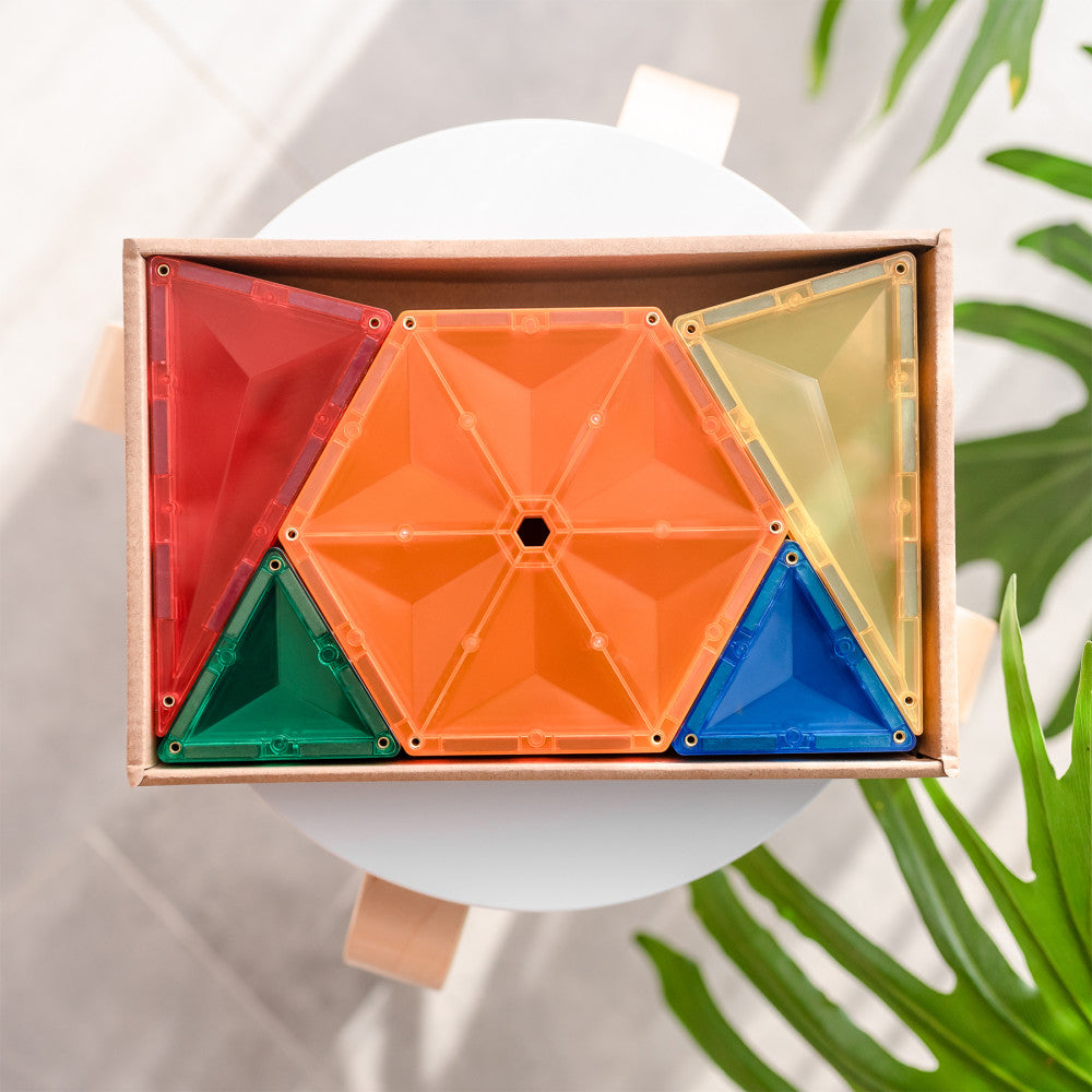 Connetix Rainbow Geometry Magnetic Tiles Set, 30 Pieces - Image 3