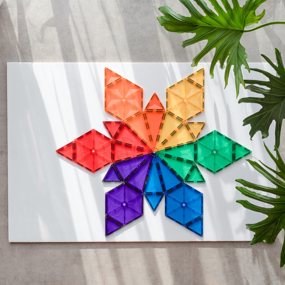 Connetix Rainbow Geometry Magnetic Tiles Set, 30 Pieces - Image 4