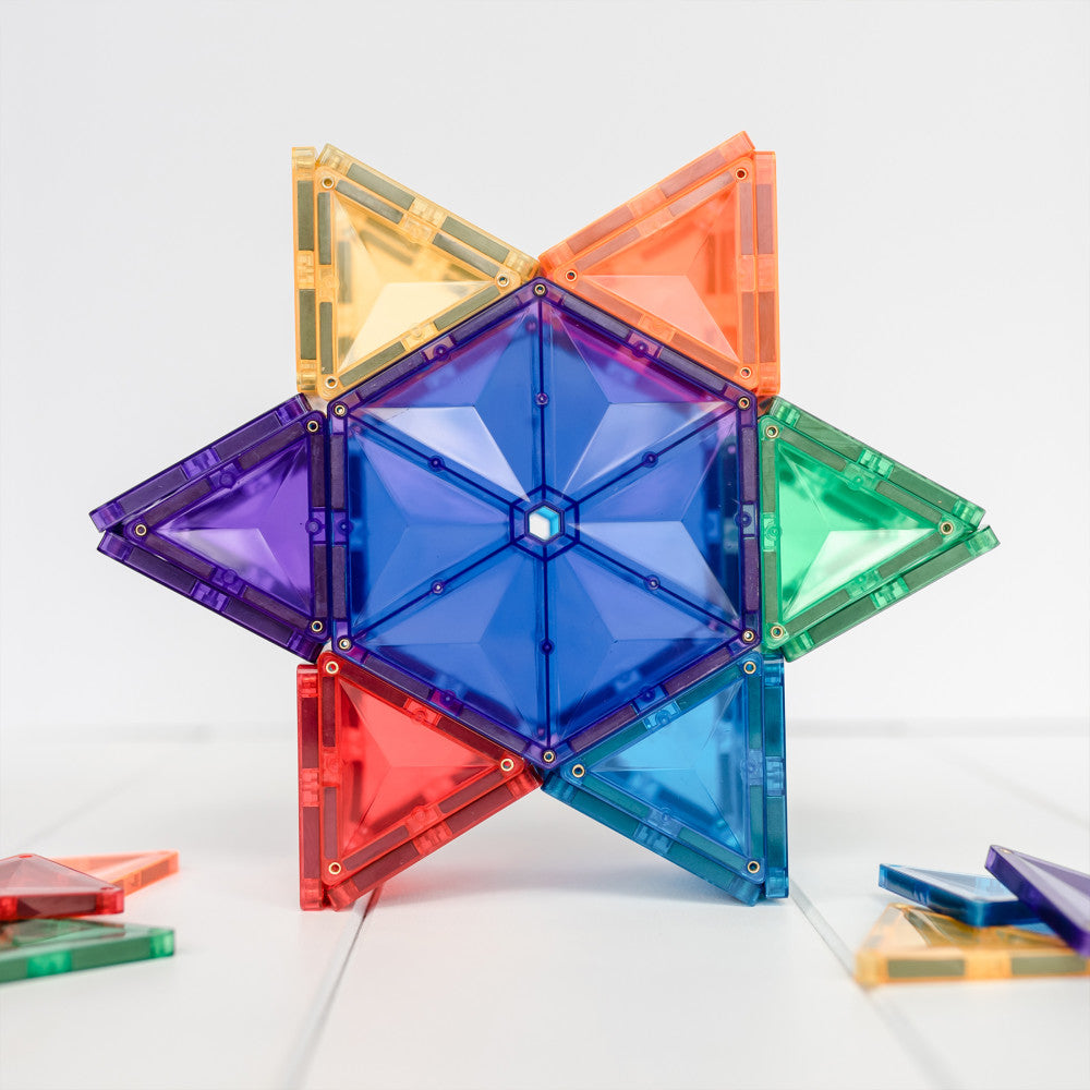 Connetix Rainbow Geometry Magnetic Tiles Set, 30 Pieces - Image 5