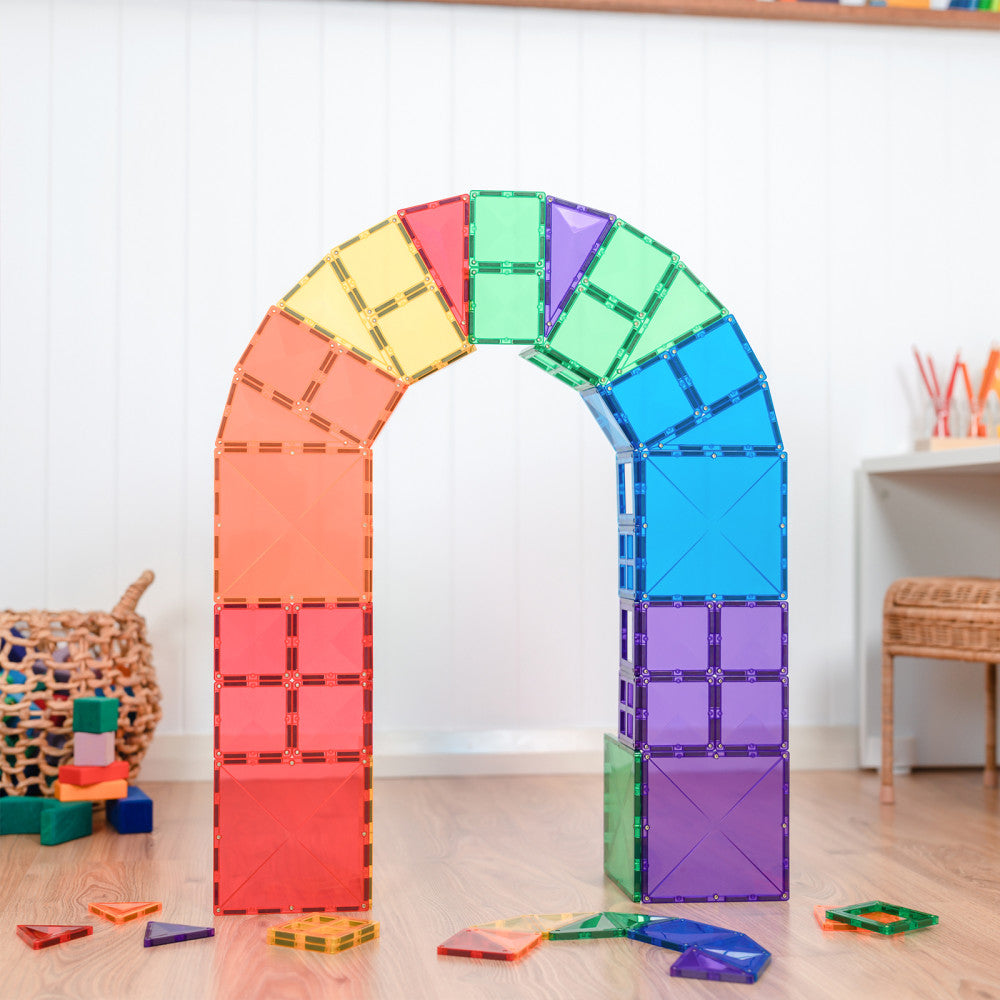 Connetix Magnetic Tiles Rainbow Starter Pack - 60 Pieces - Image 4