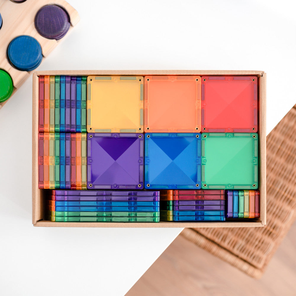 Connetix Magnetic Tiles Rainbow Creative Pack - 102 Pieces - Image 4