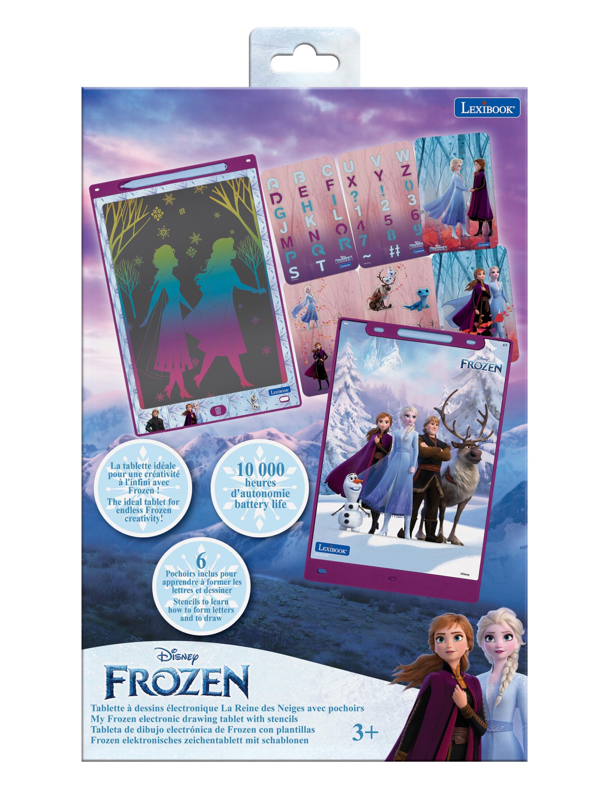 ArtZone Multicolor 11'' E-Ink Learning Tablet with Stencils - Frozen Theme - Image 5