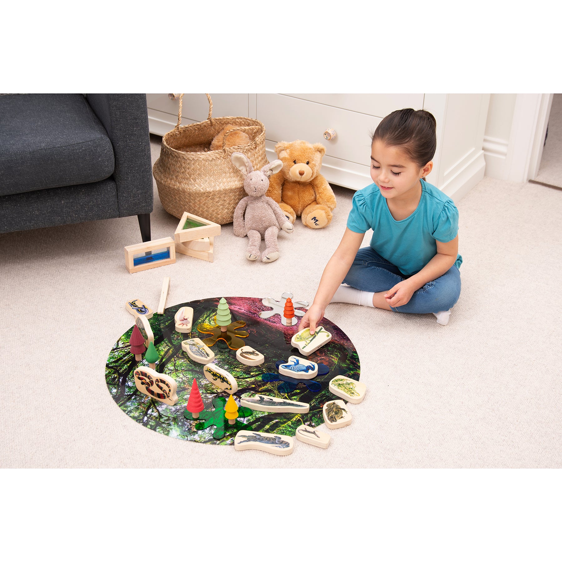 TickiT Wooden Reptile & Amphibian Blocks - 15-Piece Set - Image 8