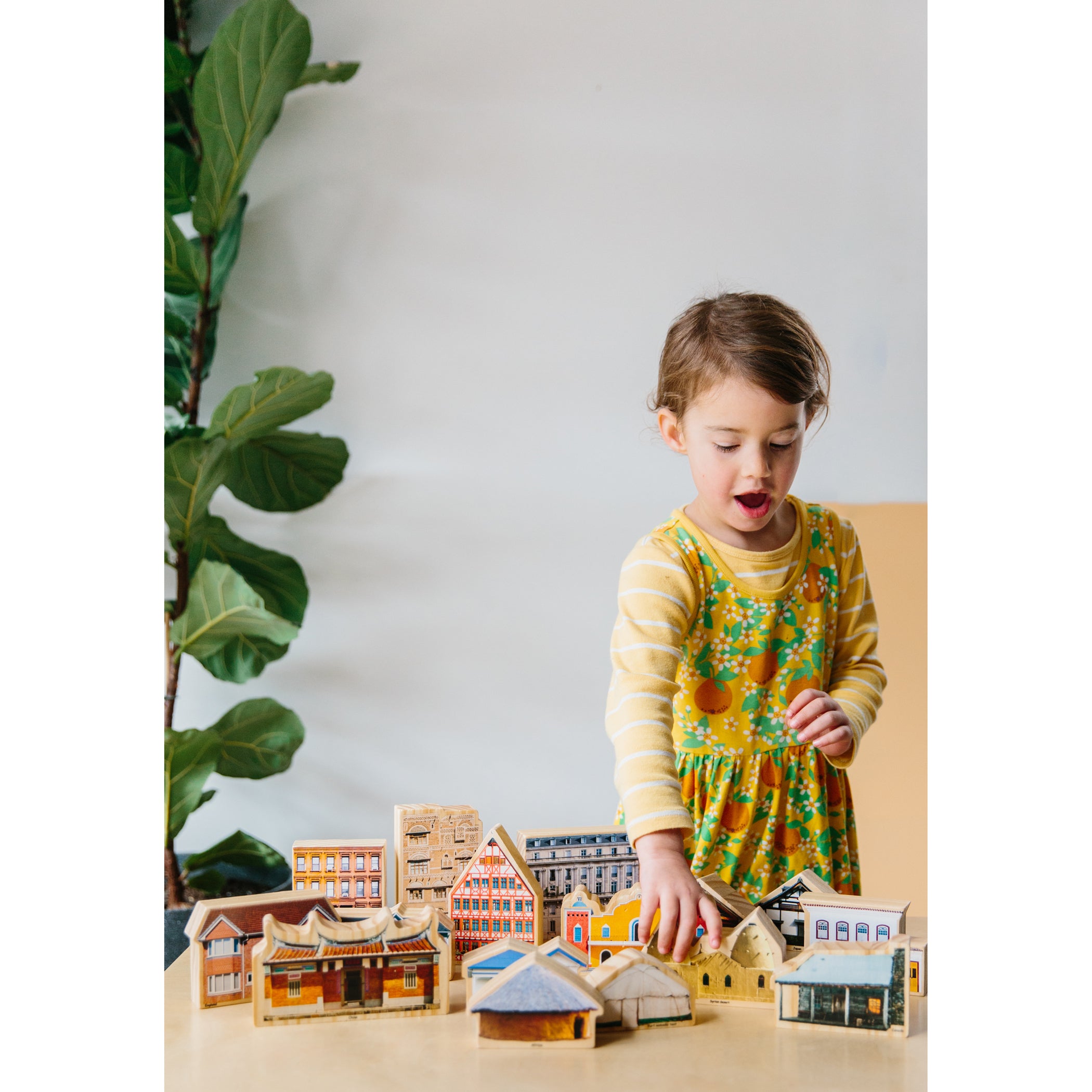 The Freckled Frog Global Homes Adventure Wooden Blocks - Set of 17 - Ages 1+ - Image 2
