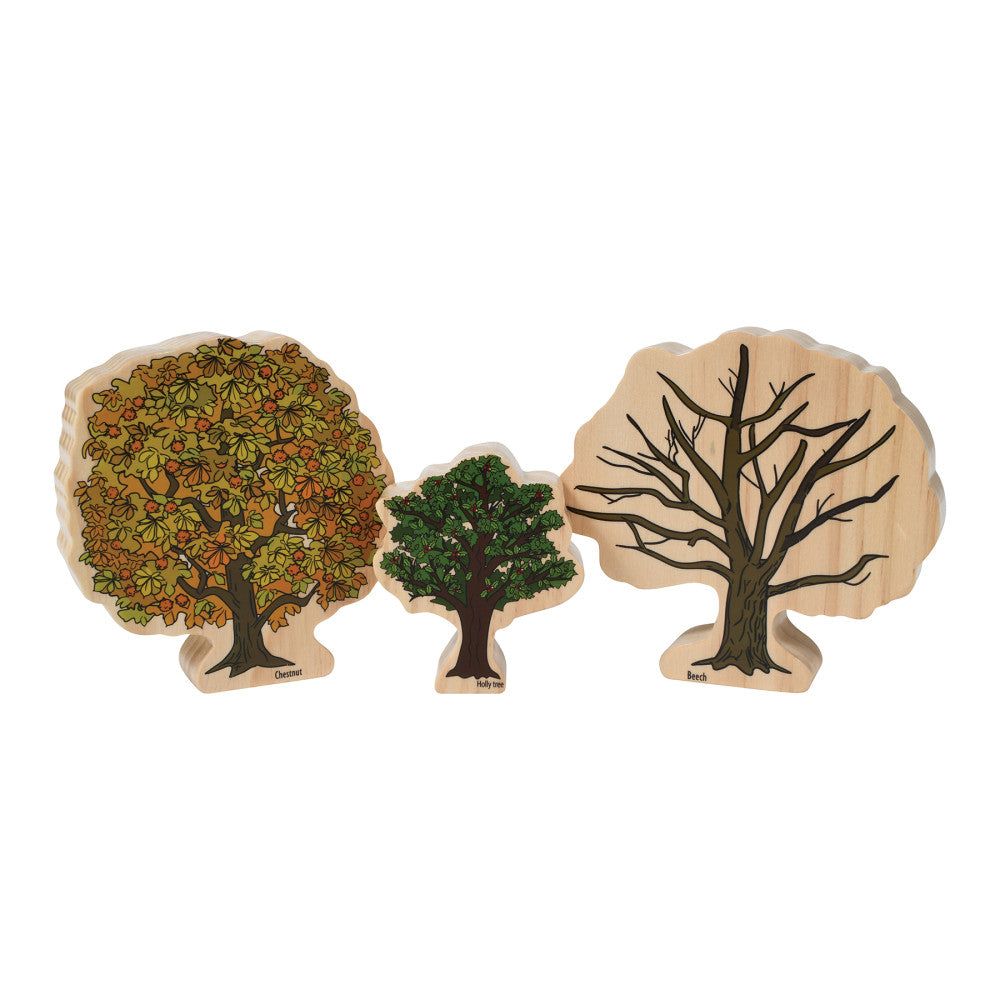 The Freckled Frog All Seasons Wooden Tree Blocks - Set of 10 - Ages 2+ - Image 2